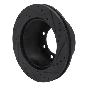 Ford F-250 Brake Rotor (1) - Rear Left - R1 Concepts - Drilled & Slotted - Black - `05-`12